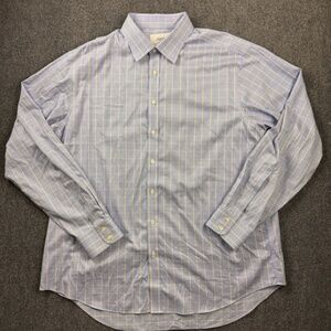 Charles Tyrwhitt Mens 18/38 Plaid Non Iron Classic Fit Dress Shirt